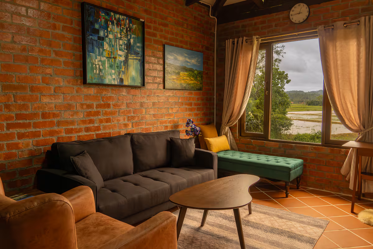 Sunset Villa living room with premium finishes